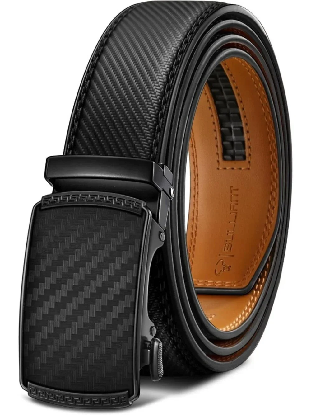 Men's Trimmable Ratchet Leather Belt | Adjustable Fit | Versatile Dress & Casual